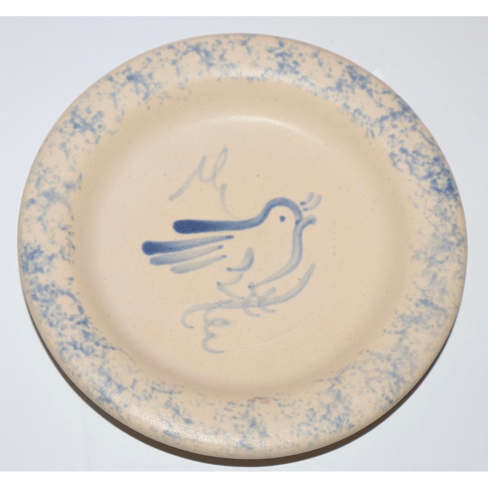 Pleasant Company American Girl Rowe Kirsten Pottery Replacement Plate Blue Bird
